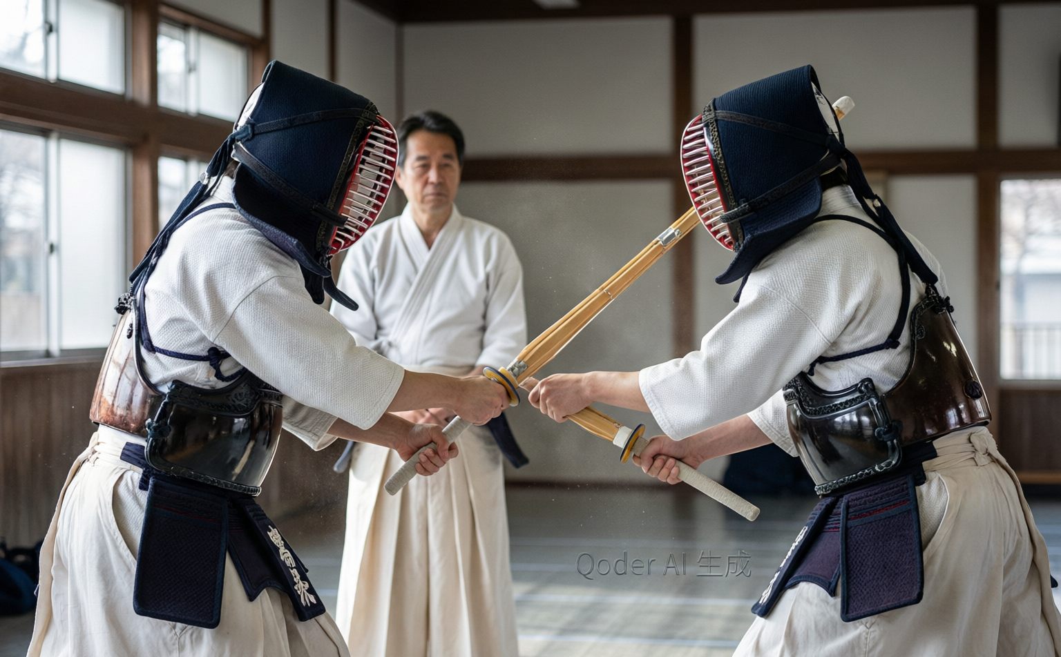 Fencers training at a club